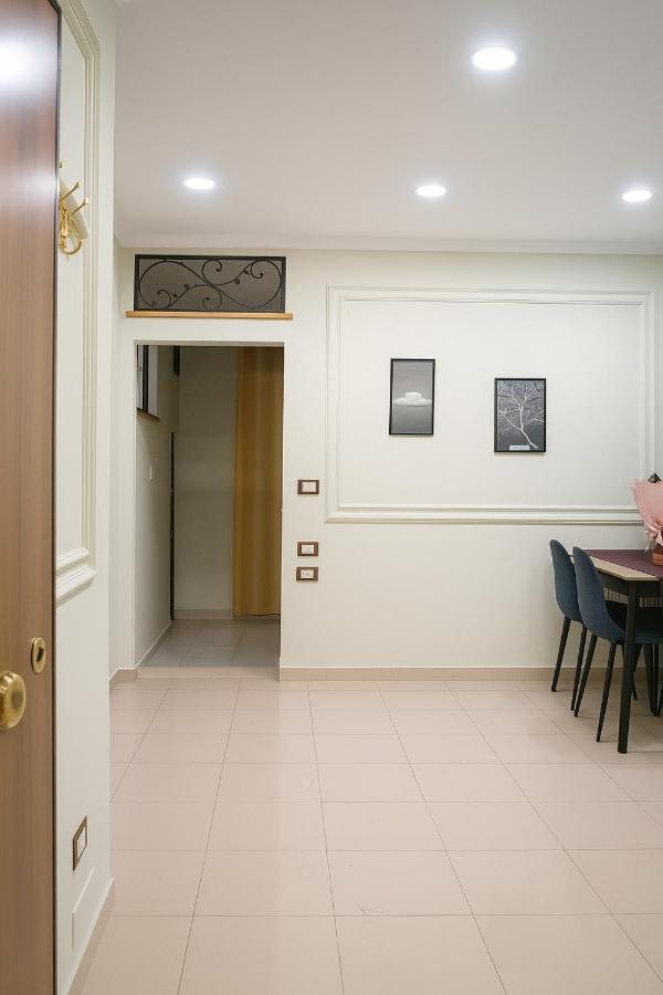 Entrance hallway of The Prism apartment leading to the dining area